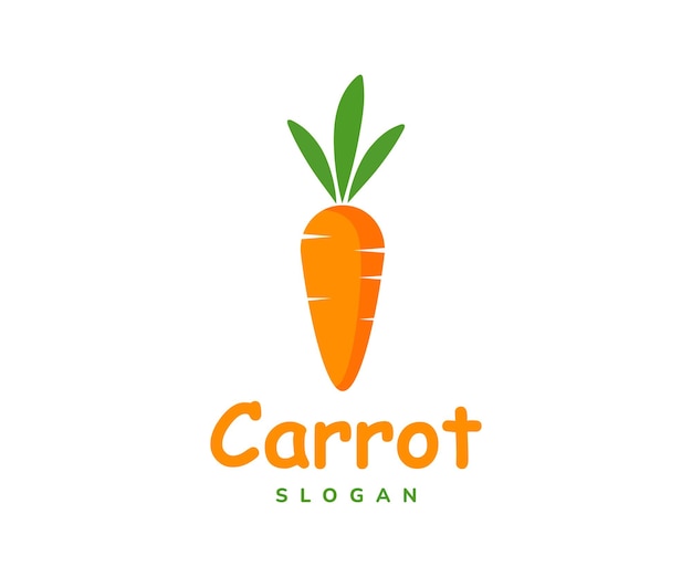 Design de logotipo de cenoura
