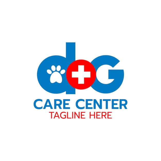 Vetor design de logotipo de centro de cuidados com animais de estimação