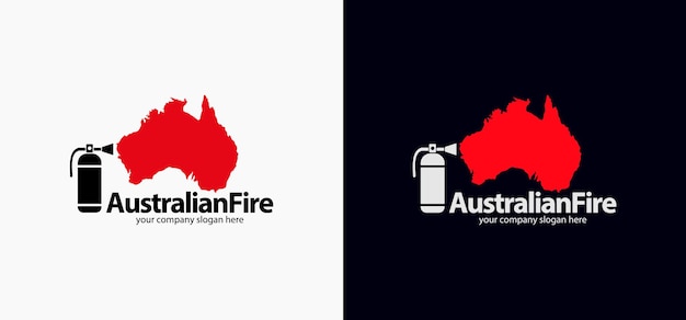 Design de logotipo de chama vermelha australiana