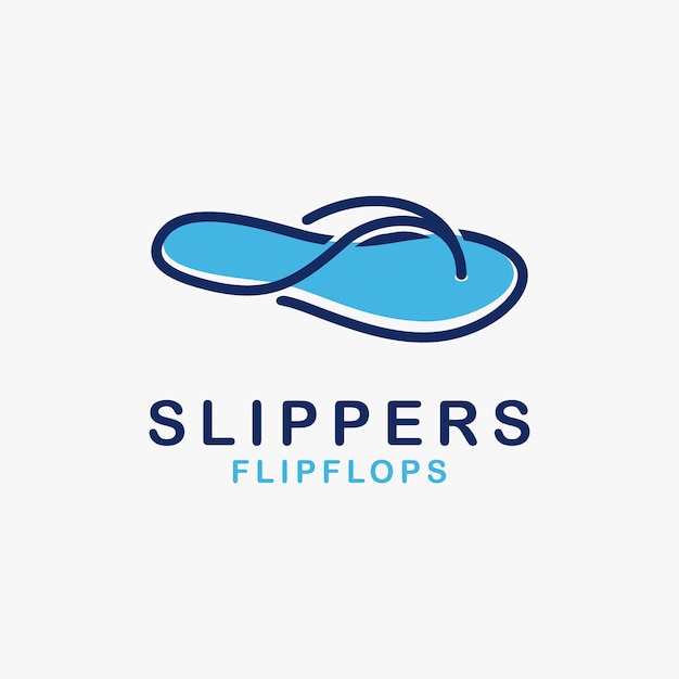 Design de logotipo de chinelos flip-flop