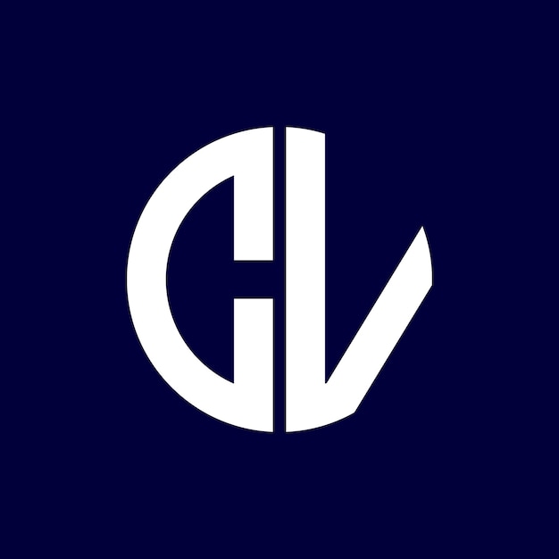 design de logotipo de círculo cv moderno