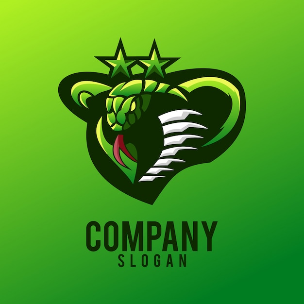 Vetor design de logotipo de cobra