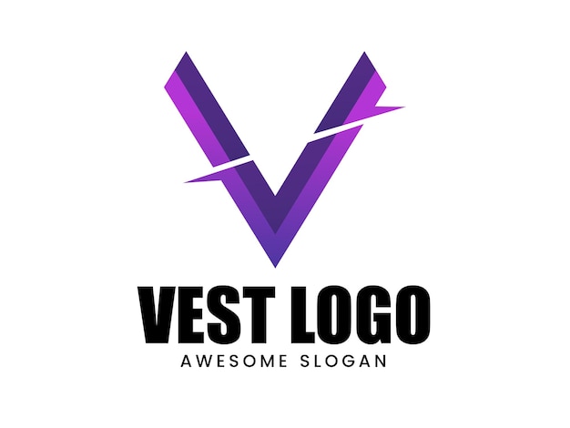 Vetor design de logotipo de colete no adobe illustrator