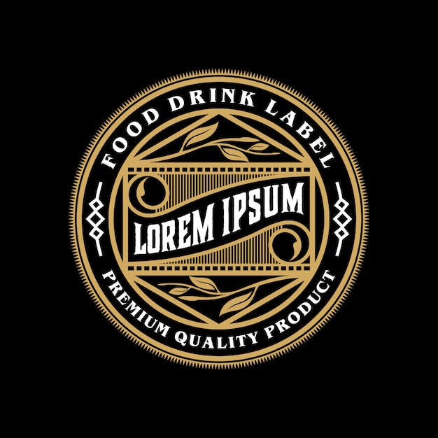 Vetor design de logotipo de comida e bebida para produto e restaurante