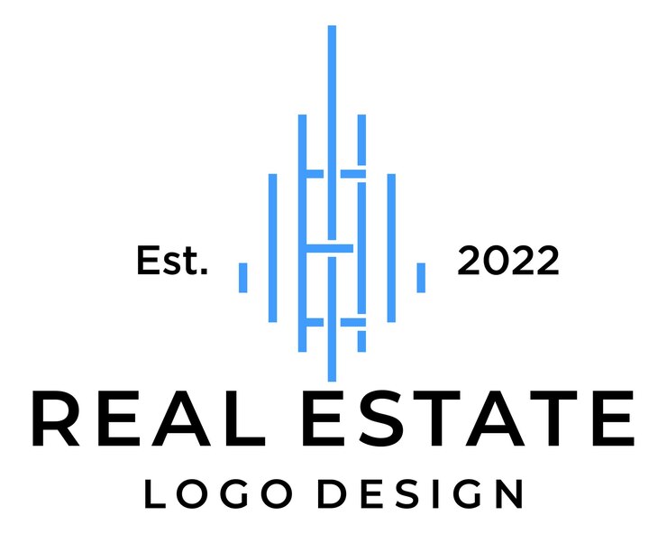 Vetor design de logotipo de construção de imóveis de monograma letra e.