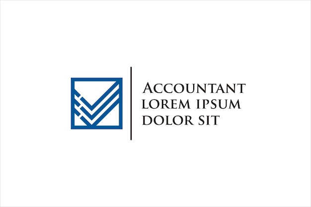 Vetor design de logotipo de contabilidade financeira fatura gráfico gráfico relatório documento ícone símbolo