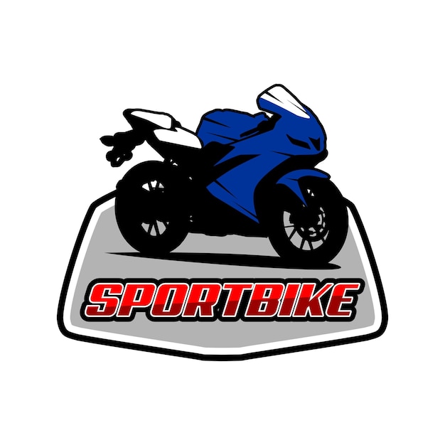 Design de logotipo de jogo de corrida de motocicleta