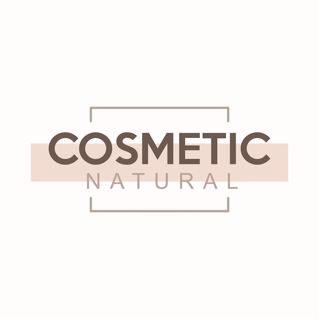 Design de logotipo de cosméticos naturais em estilo minimalista