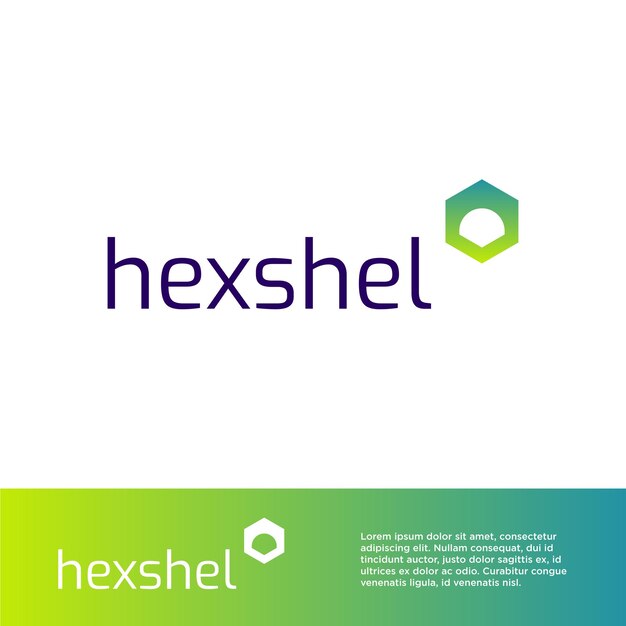 design de logotipo de criptografia hexshel logotipos de ativos digitais vetor conceito de blockchain fintech