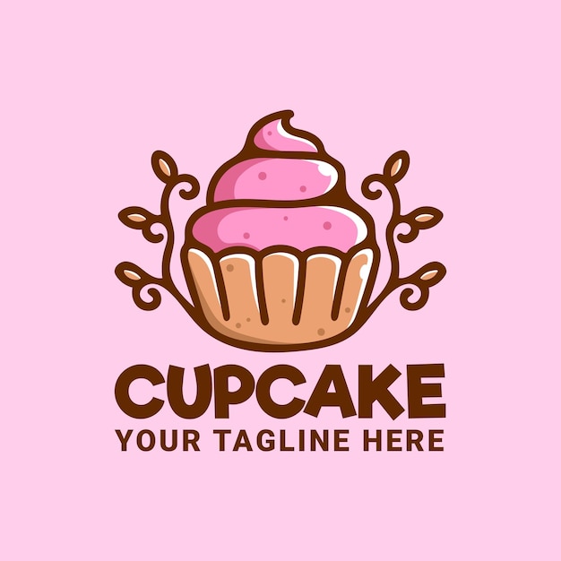 Design de logotipo de cupcake