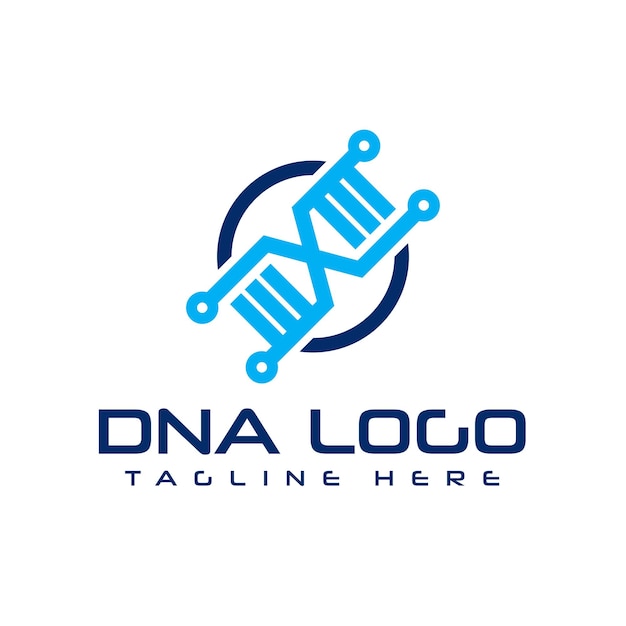 Design de logotipo de dna para empresa de negócios