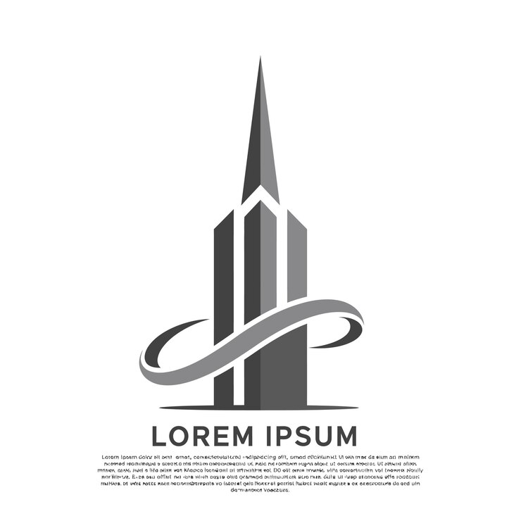 Vetor design de logotipo de edifício moderno