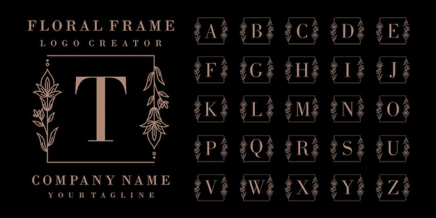 Design de logotipo de emblema de luxo inicial