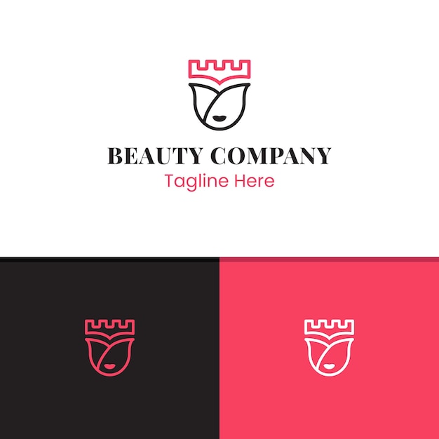 Design de logotipo de empresa de beleza