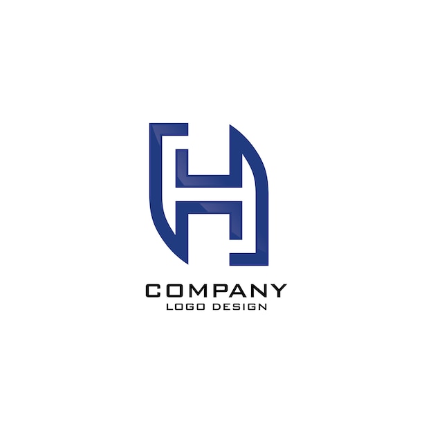 Design de logotipo de empresa de símbolo h