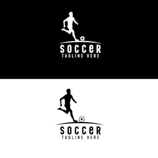 design de logotipo de esporte de futebol