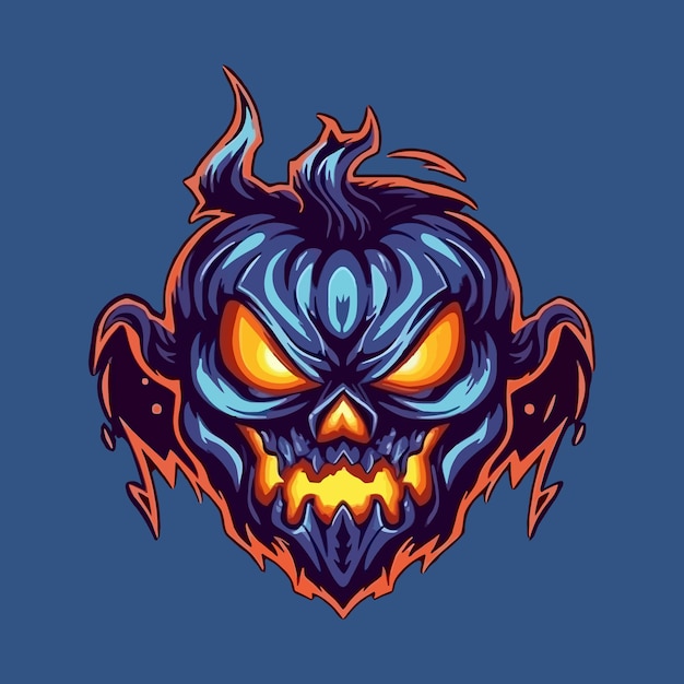 design de logotipo de estilo esport ilustração vetorial de halloween