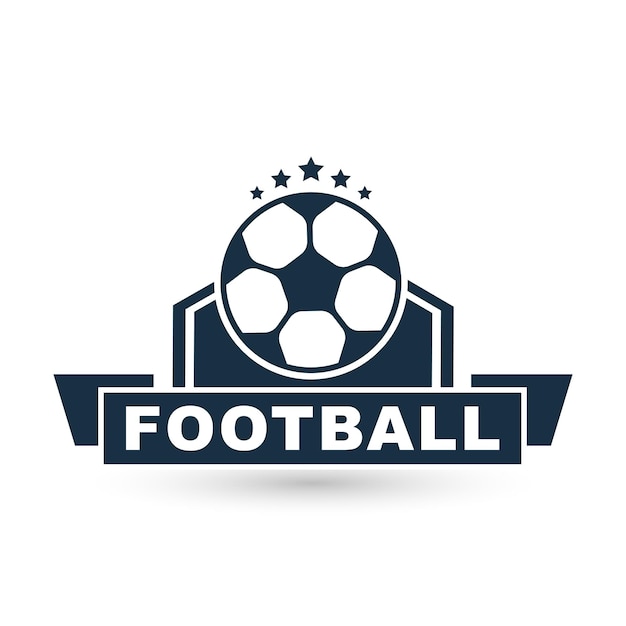 Design de logotipo de etiquetas planas de emblemas de time de futebol ou clube