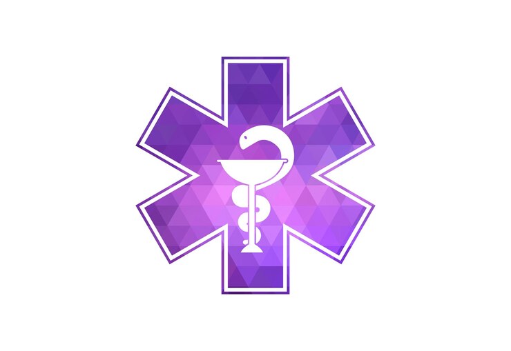 Vetor design de logotipo de farmácia médica low poly e criativa conceito de design vetorial
