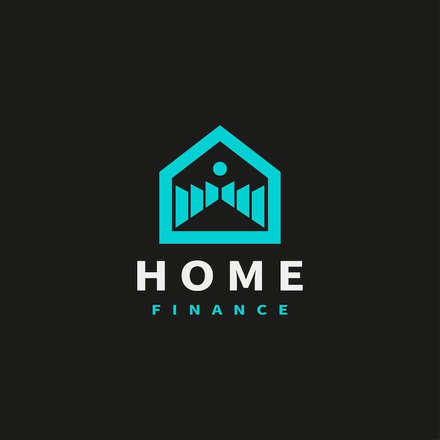 Design de logotipo de finanças domésticas para logotipo de investimento hipotecário 2