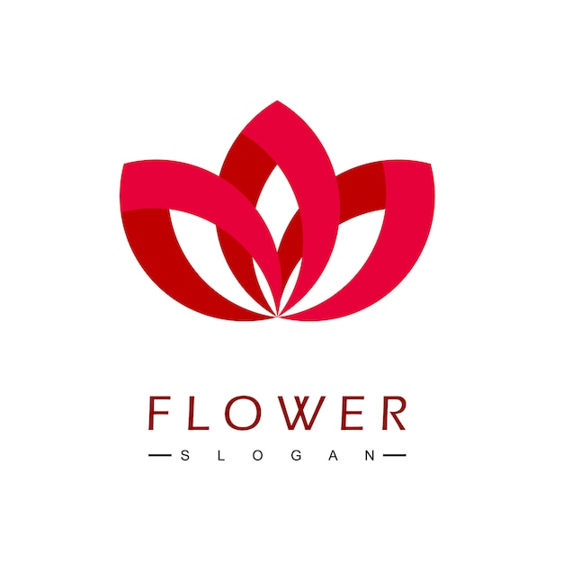 Vetor design de logotipo de flor