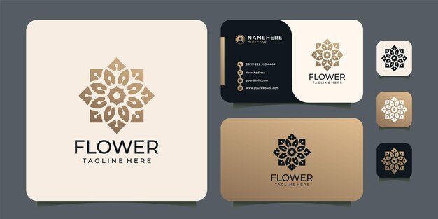 Design de logotipo de flores de beleza