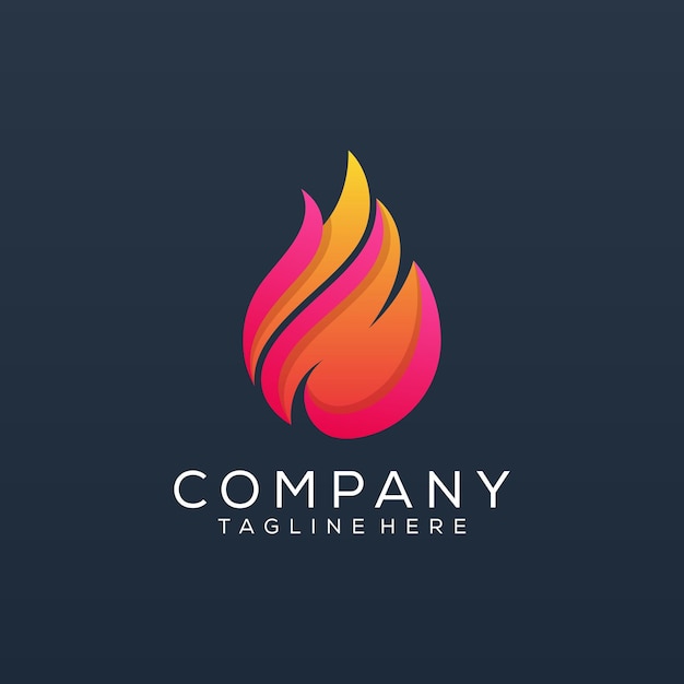 design de logotipo de fogo colorido