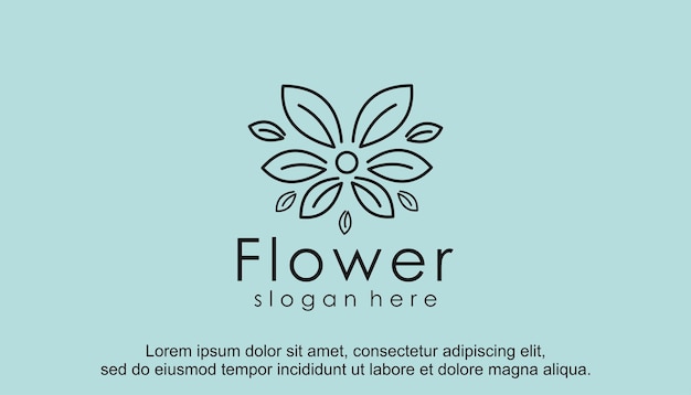 Design de logotipo de folha e flor rosa para beleza, cosméticos, ioga e spa. design de logotipo