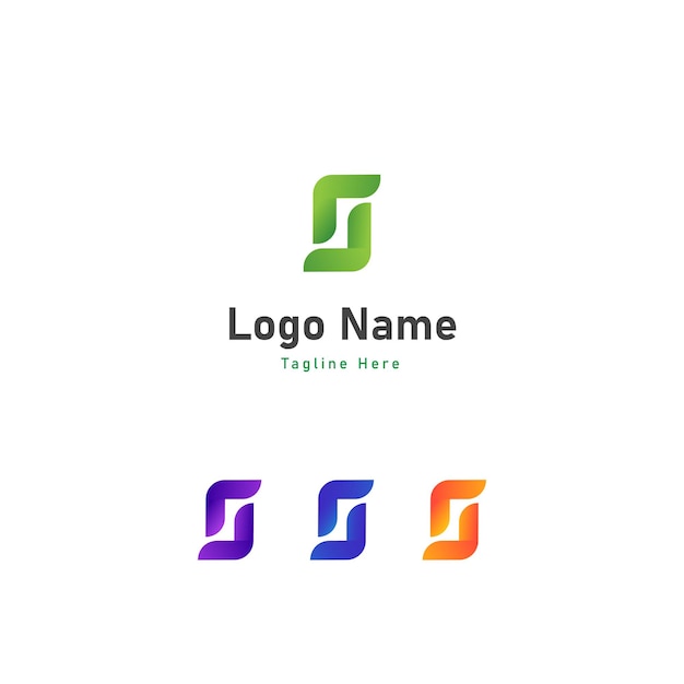 Vetor design de logotipo de forma criativa colorida