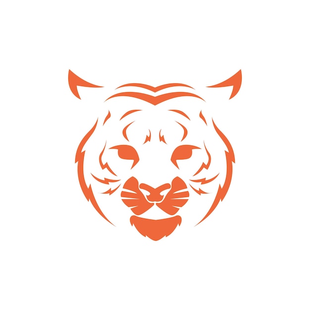 Design de logotipo de forma moderna de tigre de rosto, símbolo gráfico vetorial, ilustração, ideia criativa