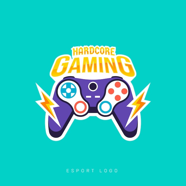 Design de logotipo de gamepad de esport mascote de jogos