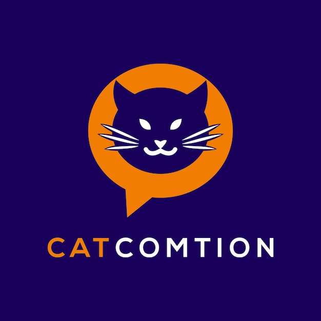 Vetor design de logotipo de gato vetor de ícone de gato