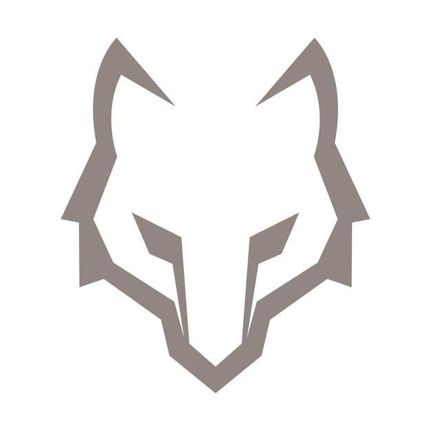 Vetor design de logotipo de ícone de lobo