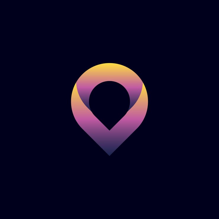 Design de logotipo de ícone de marca de localização