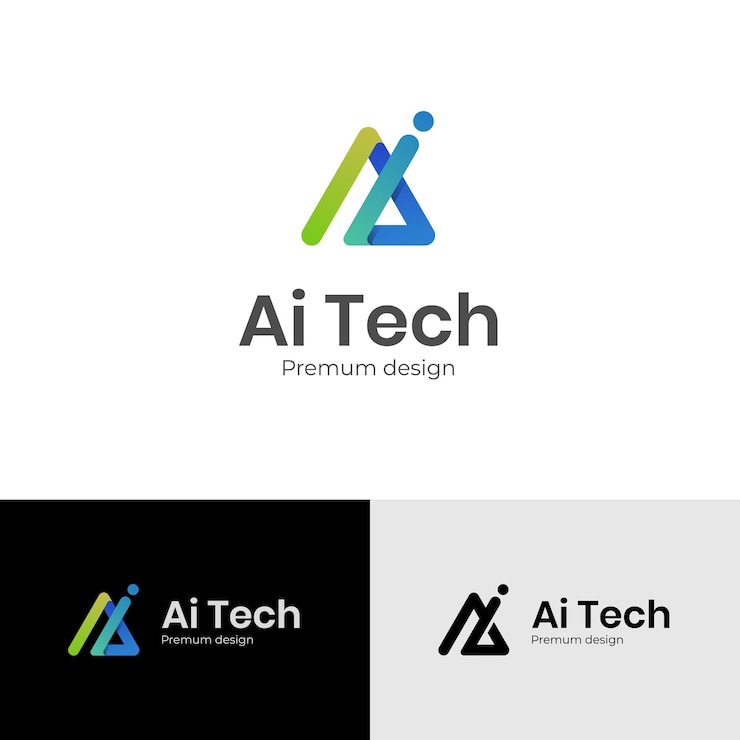 Vetor design de logotipo de identidade de letra ai com forma multicolor elemento de design de ícone estilo minimalista para tecnologia de negócios e identidade da empresa
