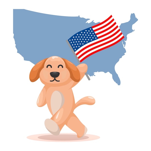 Vetor design de logotipo de ilustração de cachorro fofo
