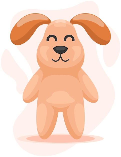 Vetor design de logotipo de ilustração de coelho fofo