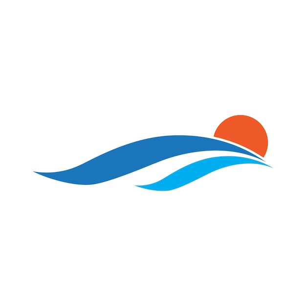 Design de logotipo de ilustração de ícone de vetor de rio
