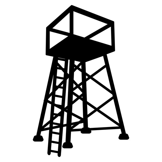 Vetor design de logotipo de ilustração de ícone vetorial de torre de água