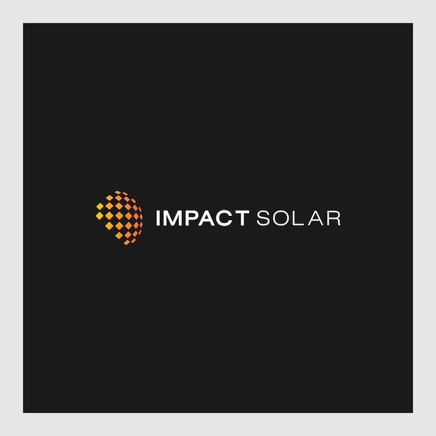 Vetor design de logotipo de impacto da luz solar