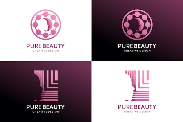 Design de logotipo de inspiração de beleza pura com conceito simples