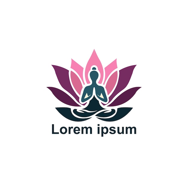 Vetor design de logotipo de ioga para você