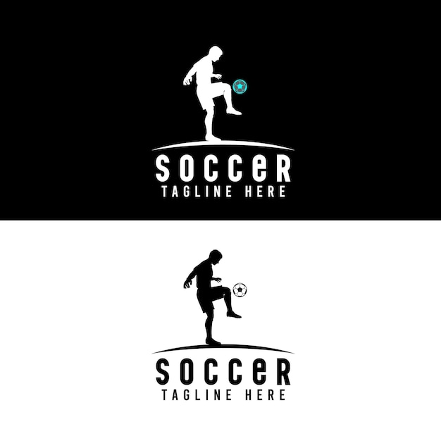 design de logotipo de jogadores de futebol