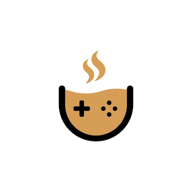 Design de logotipo de jogo de café