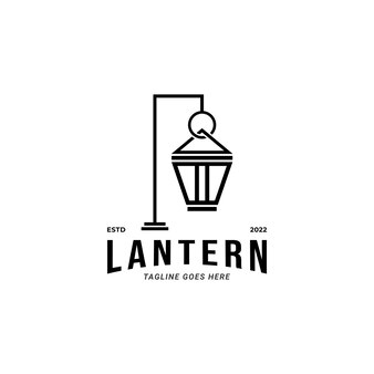 Design de logotipo de lâmpada de lanterna. modelo de logotipo de lâmpada de lanterna. design moderno. logotipo plano. ilustração vetorial.