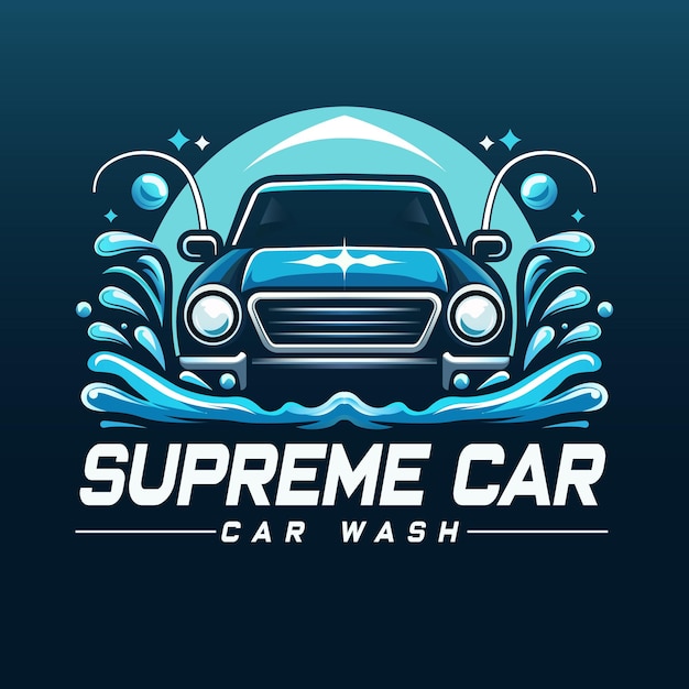 Design de logotipo de lavagem de carros profissional