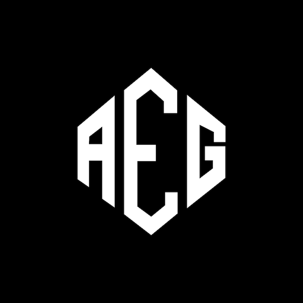 Vetor design de logotipo de letra aeg com forma de polígono aeg polígono e forma de cubo aeg hexágono modelo de logotipo vetorial cores branco e preto aeg monograma logotipo de negócios e imóveis