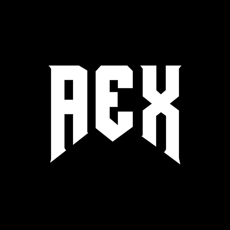 Vetor design de logotipo de letra aex para empresa de tecnologia aex design de logotipo combinação de cores preto e branco aex logotipo aex vetor aex design aex ícone aex alfabeto aex tipografia logotipo design