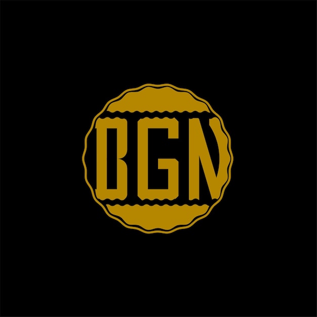 Vetor design de logotipo de letra 'bgn'