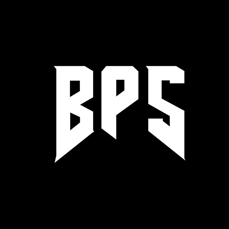 Vetor design de logotipo de letra bps para empresa de tecnologia bps design de logotipo combinação de cores preto e branco bps logotipo bps vetor bps design bps ícone bps alfabeto bps tipografia logotipo design